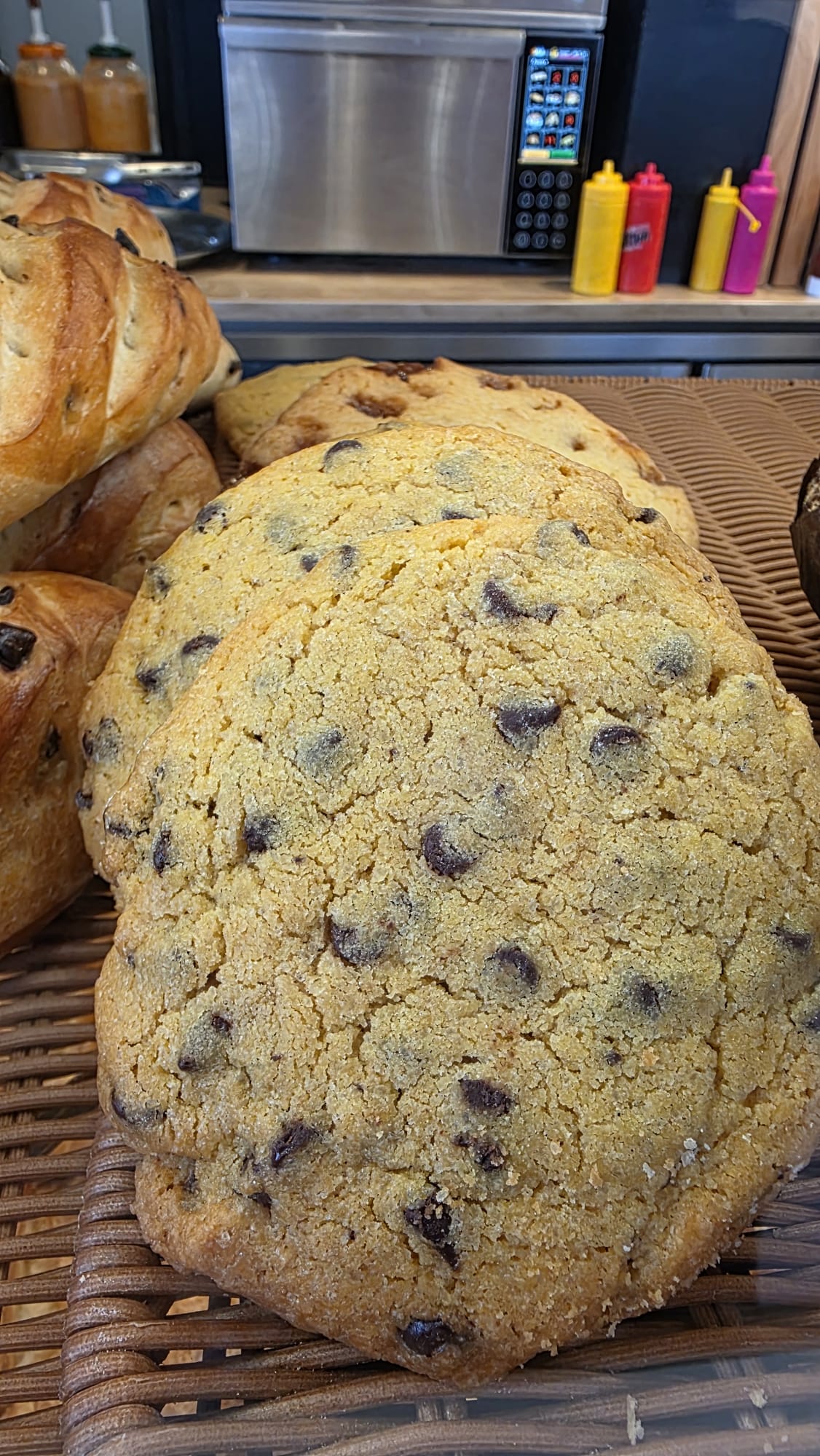 Cookies et gourmandises en vitrine